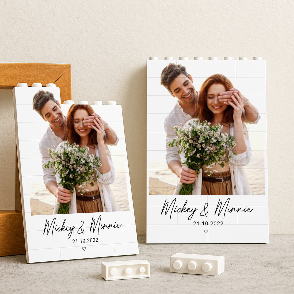Custom Photo You & Me Always Love Together Building Brick Blocks LM32 895641