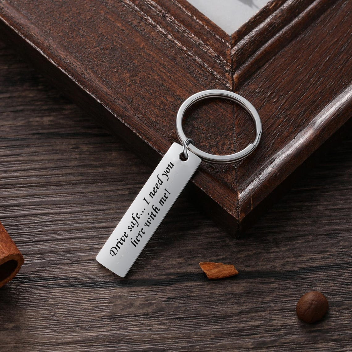 Custom Eyes Photo With Message Metal Keychain Valentine's Gift CH07 910424