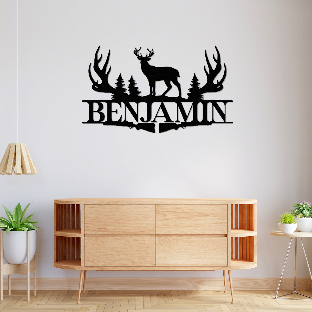 Custom Name Hunting Monogram Metal Sign CH07 910312
