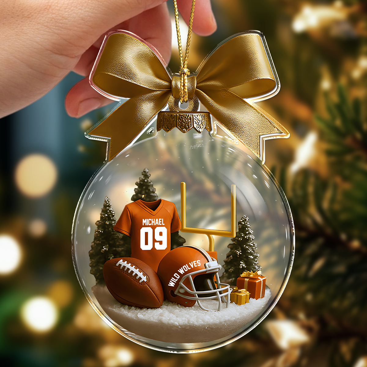 Personalized Football Transparent Acrylic Ornament Gift For Football Lovers CH07 899468