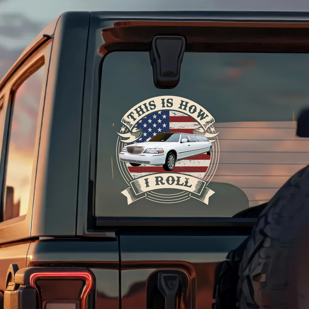 This Is How I Roll - Custom Car Photo Route 66 Vintage Car Window Decal Sticker CH07 899990