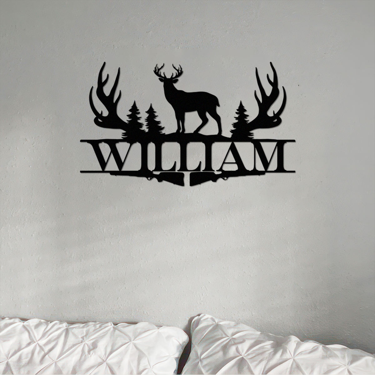 Custom Name Hunting Monogram Metal Sign CH07 910312