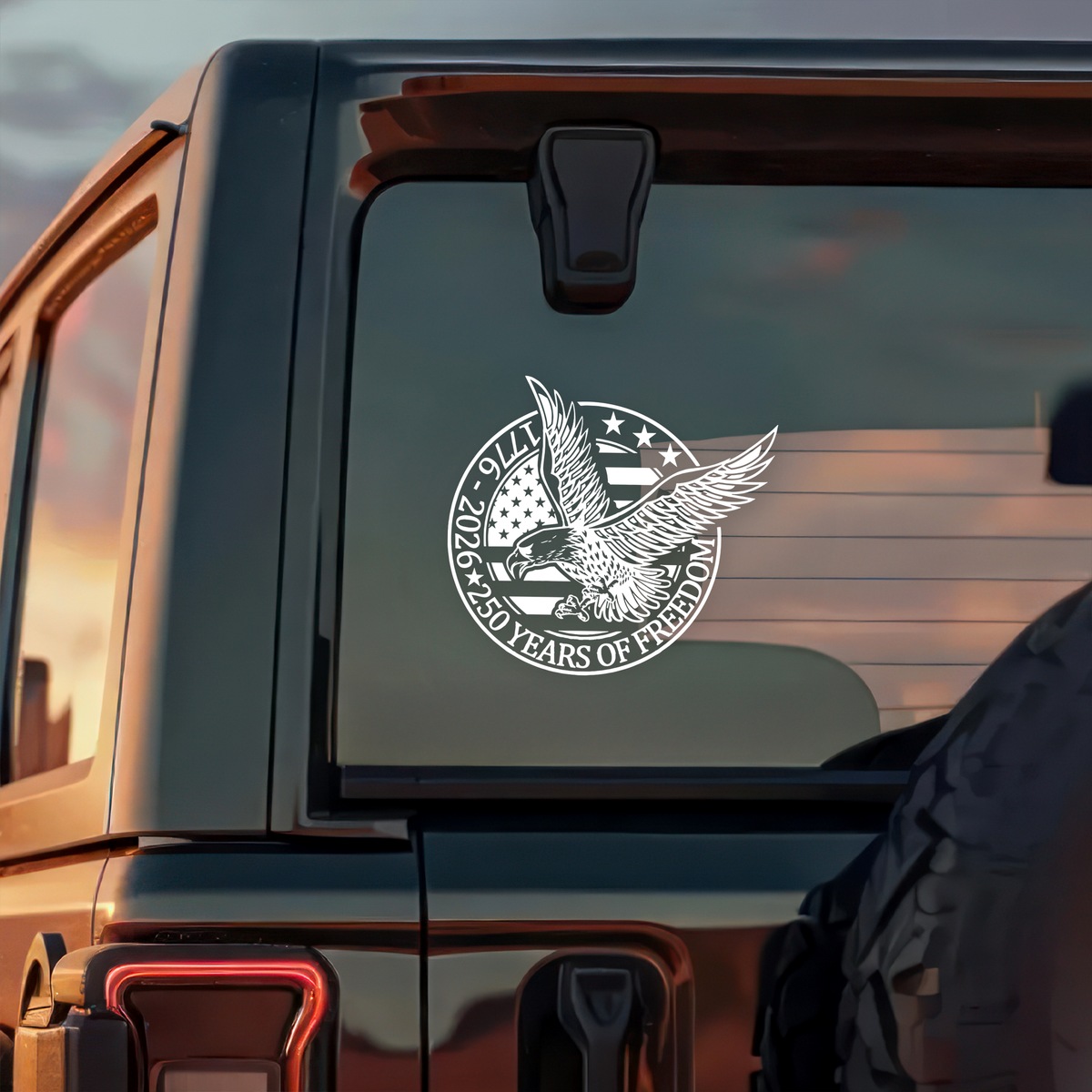 250 Years Of Freedom 1776-2026 Car Window Decal Sticker HA75 898972