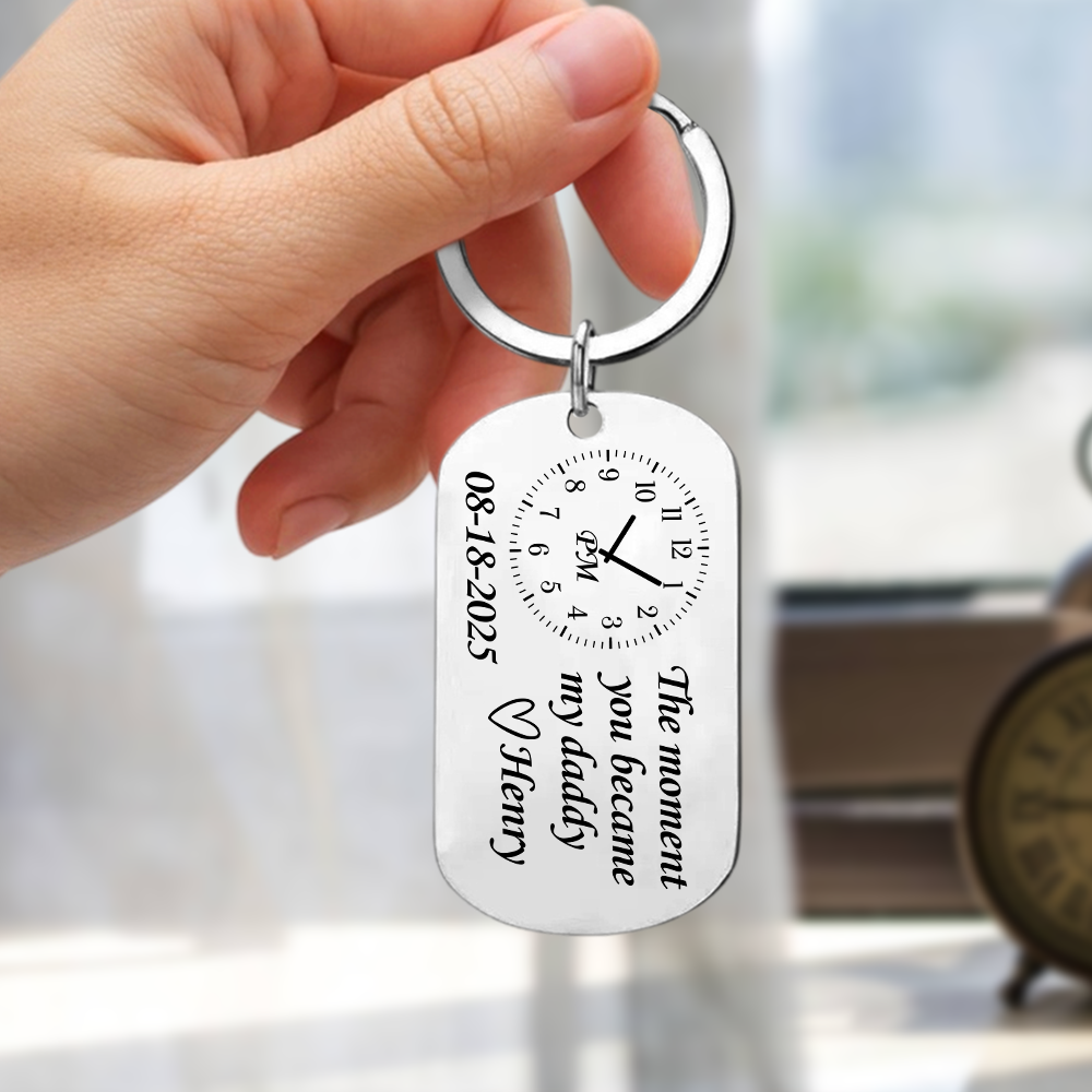 The Moment You Became My Daddy Mummy Metal Keychain CH07 910346