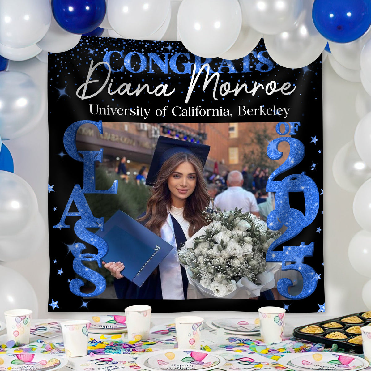 Custom Photo Class of 2026 Personalized Graduation Backdrop Graduation Party Gift CH07 895262