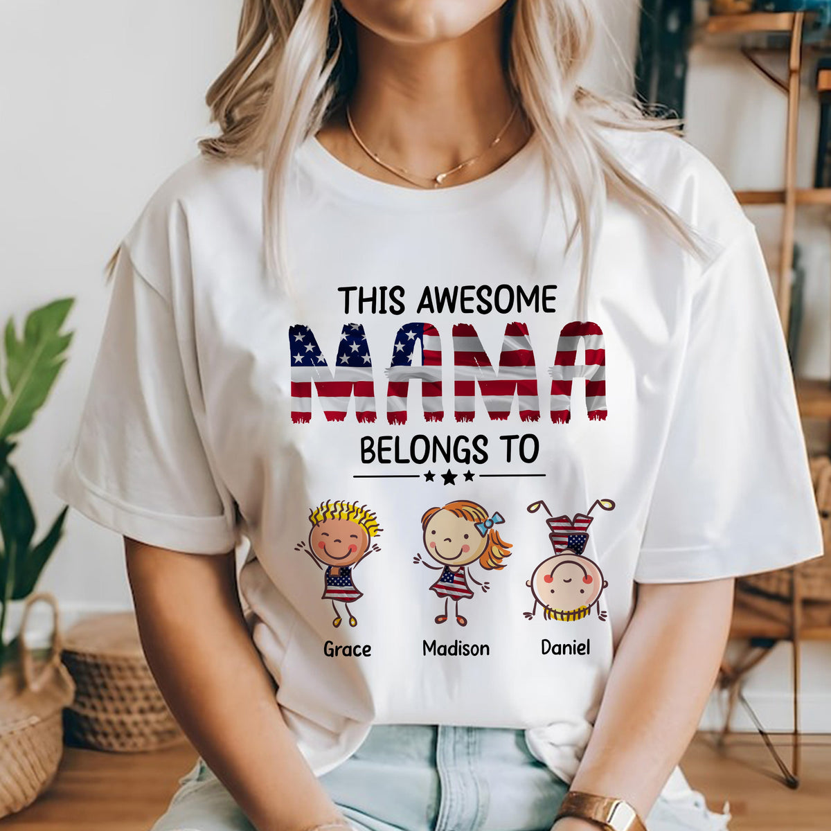 Personalized This Awesome Mom Belongs To White Shirt HA75 920864