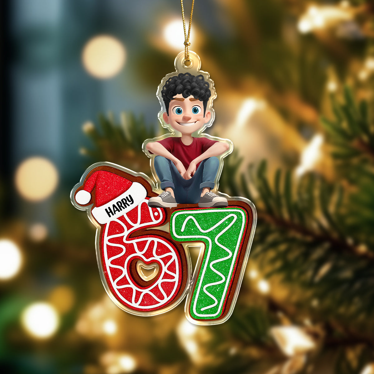 Personalized Six Seven Christmas Acrylic Ornament Gift For Christmas LM32 897403