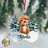 Custom Photo Dog Paw Shaped Acrylic Ornament Christmas Gift For Dog Lovers HA75 897534