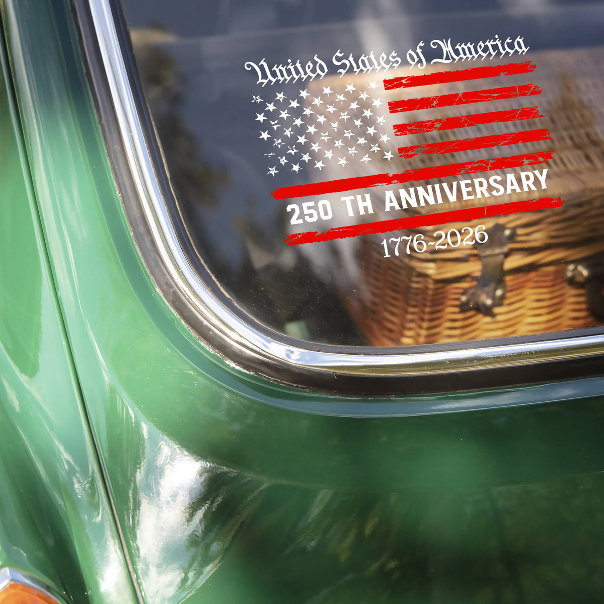 America 250th Anniversary Semiquincentennial Car Window Decal Sticker HO82 900864