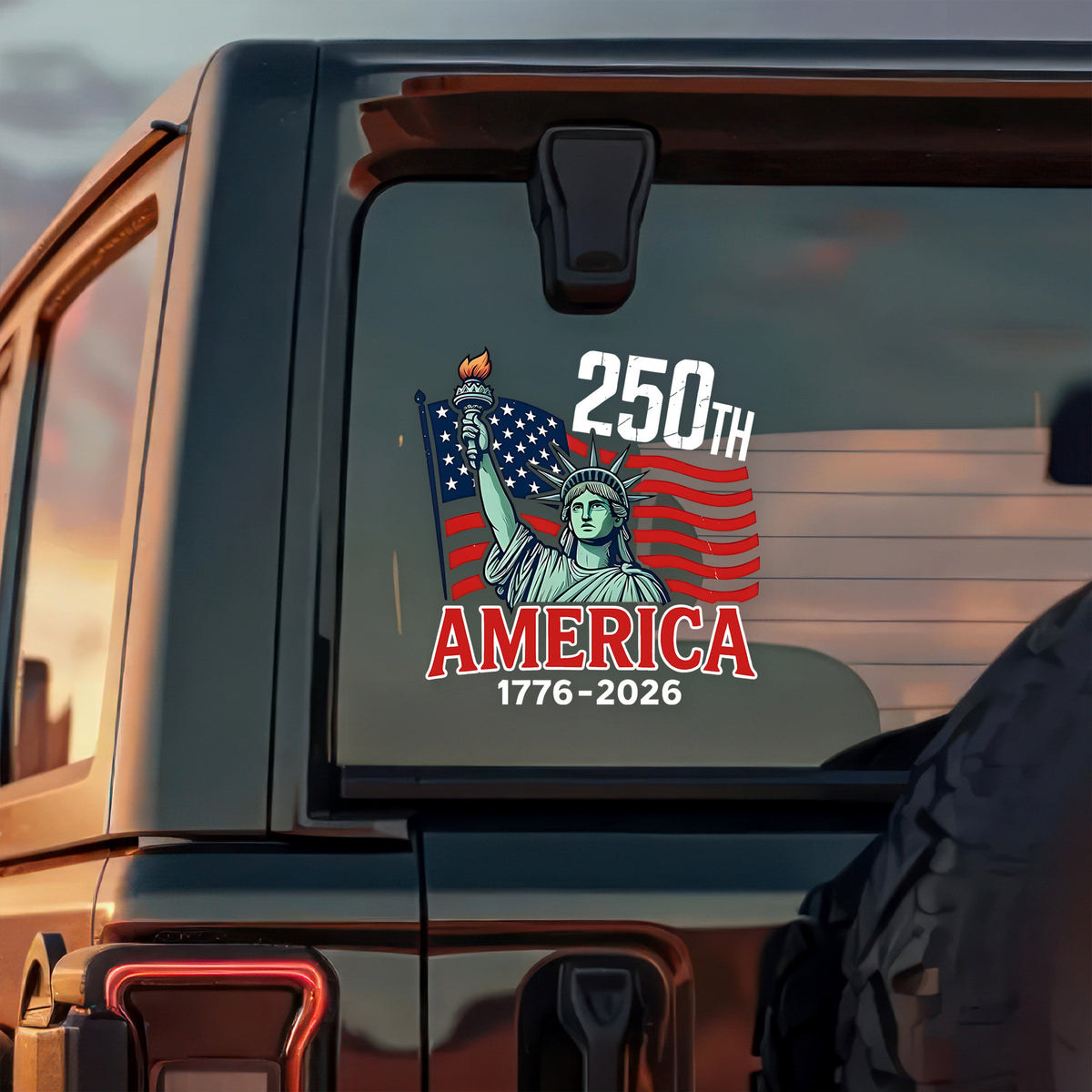 America 250th Anniversary 1776–2026 Patriotic Car Window Decal Sticker HA75 898766