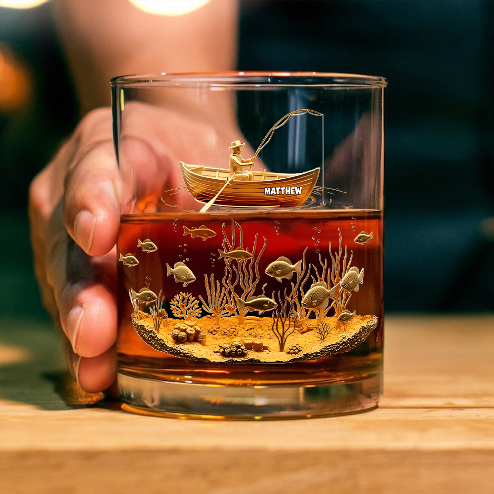 Fishing Man - Personalized Whiskey Glass Gifts For Fishing Lovers CH07 899874