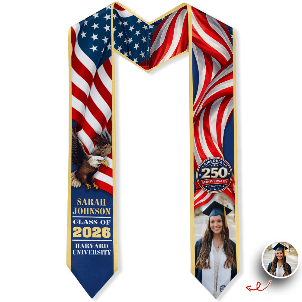 Personalized Graduation Stole America 250 Years 1776-2026 HO82 901514