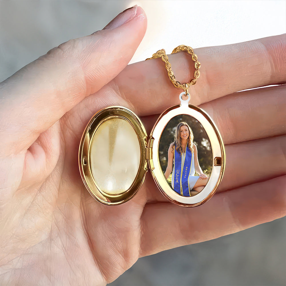 Custom Photo A Sweet Ending To A New Beginning Locket Necklace Graduation Gift HA75 892298