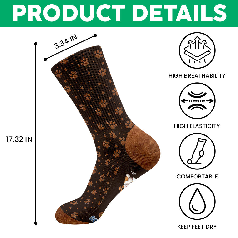 A Gentleman And His Dog - Personalized Crew Socks HO82 894908
