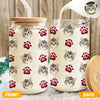 Custom Face Dog Cat With Paw Glass Can With Lid Gift For Dog Cat Lover HA75 898336