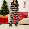 Custom Puppy Photo The Cat Father with Pawprints Design - Personalized Pajamas LM32 895755