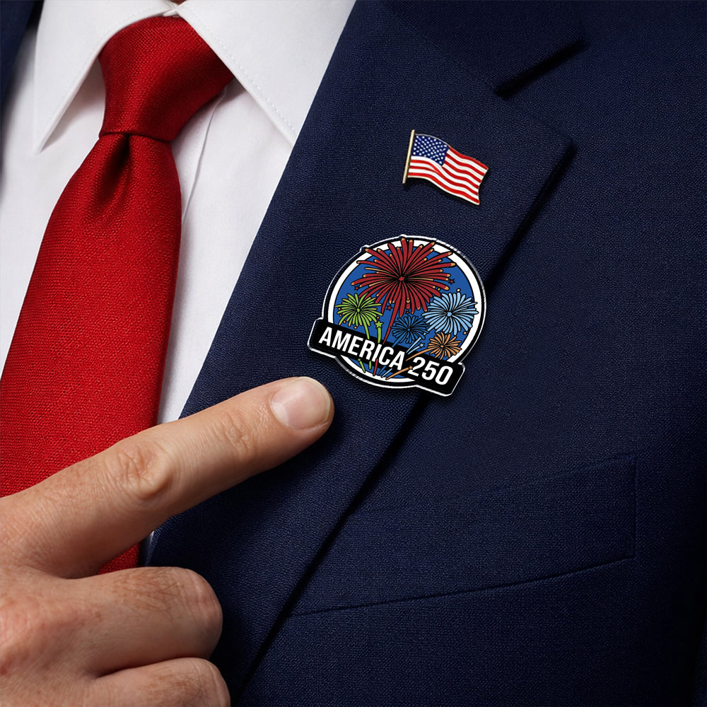 America 250 Fireworks Acrylic Pin TH10 169315