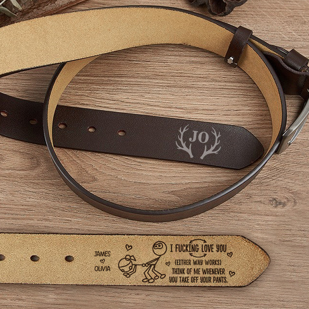 Custom Couple Name I F*cking Love You Funny Belt Naughty Valentine Gift CH07 910100
