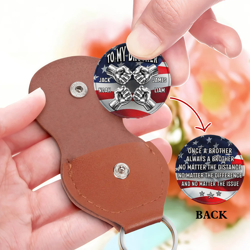 To My Brother Personalized Pocket Hug – Custom Name American Flag Pocket Hug TH10 169049