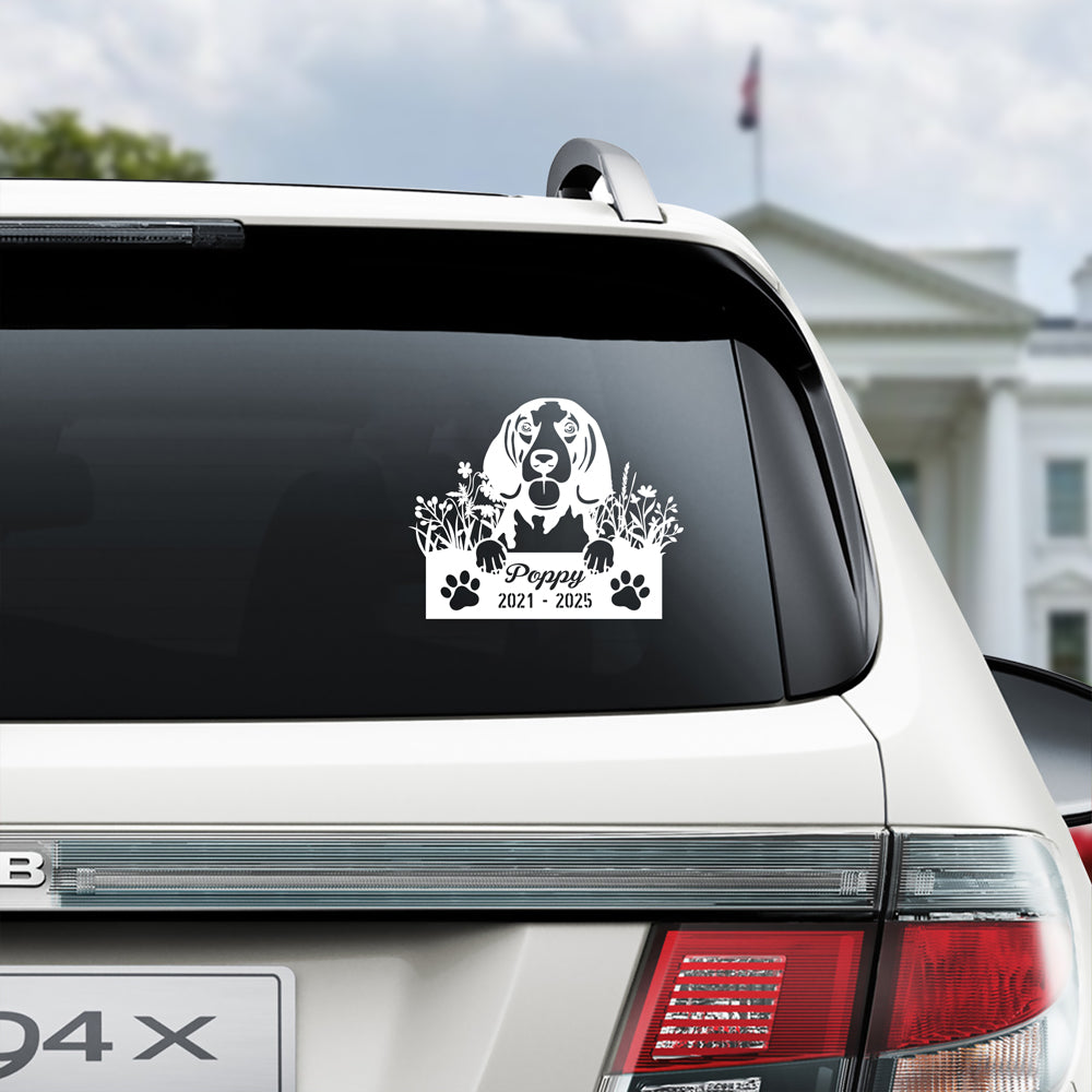 Custom Dog Breed And Name Memorial Car Window Decal Sticker TH10 898507