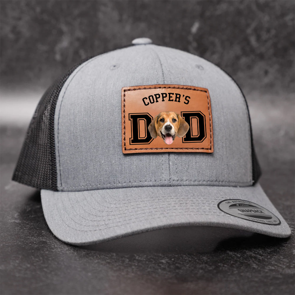 Custom Dog Cat Photo Dad Leather Patch CH07 895956