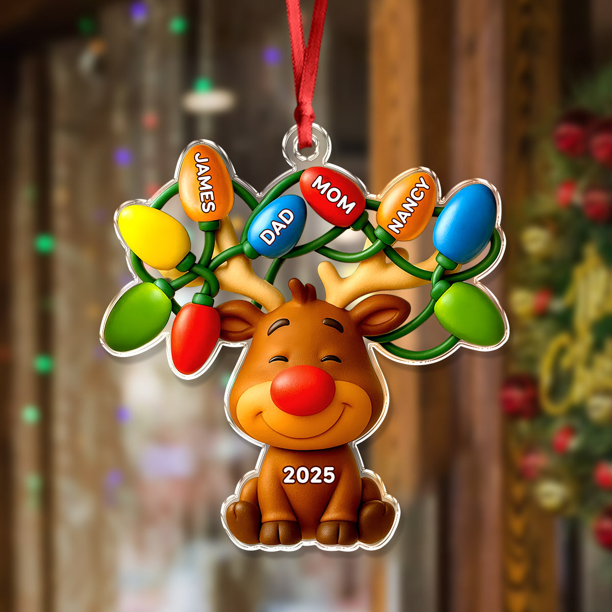 Personalized Our Reindeer Crew Acrylic Ornament For Christmas TH10 894937