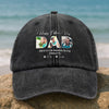 Custom Photo Happy Father's Day Life Would Be Boring Without Me Dog Washed Denim Baseball Cap HO82 893920
