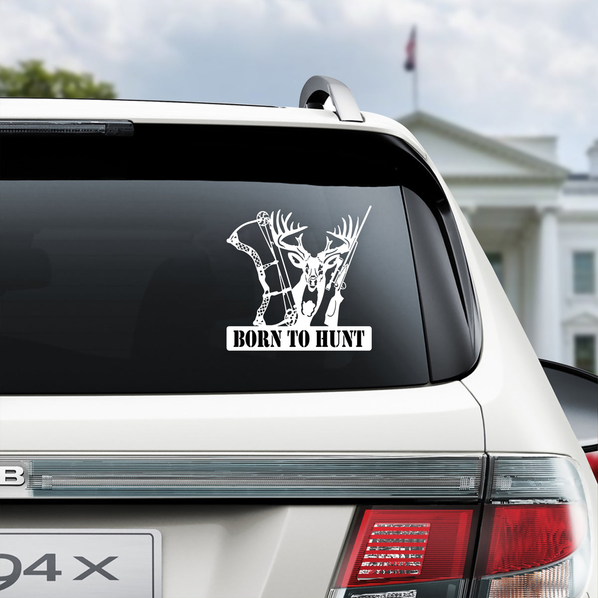 Custom Name Born To Hunt Car Window Decal Sticker For Hunting Lovers LM32 897295