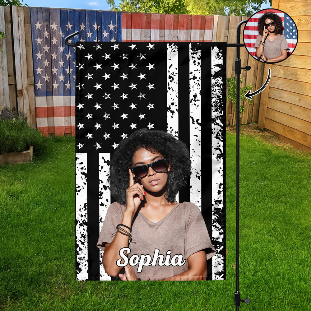 Custom Photo American Flag Garden Flag CH07 910380