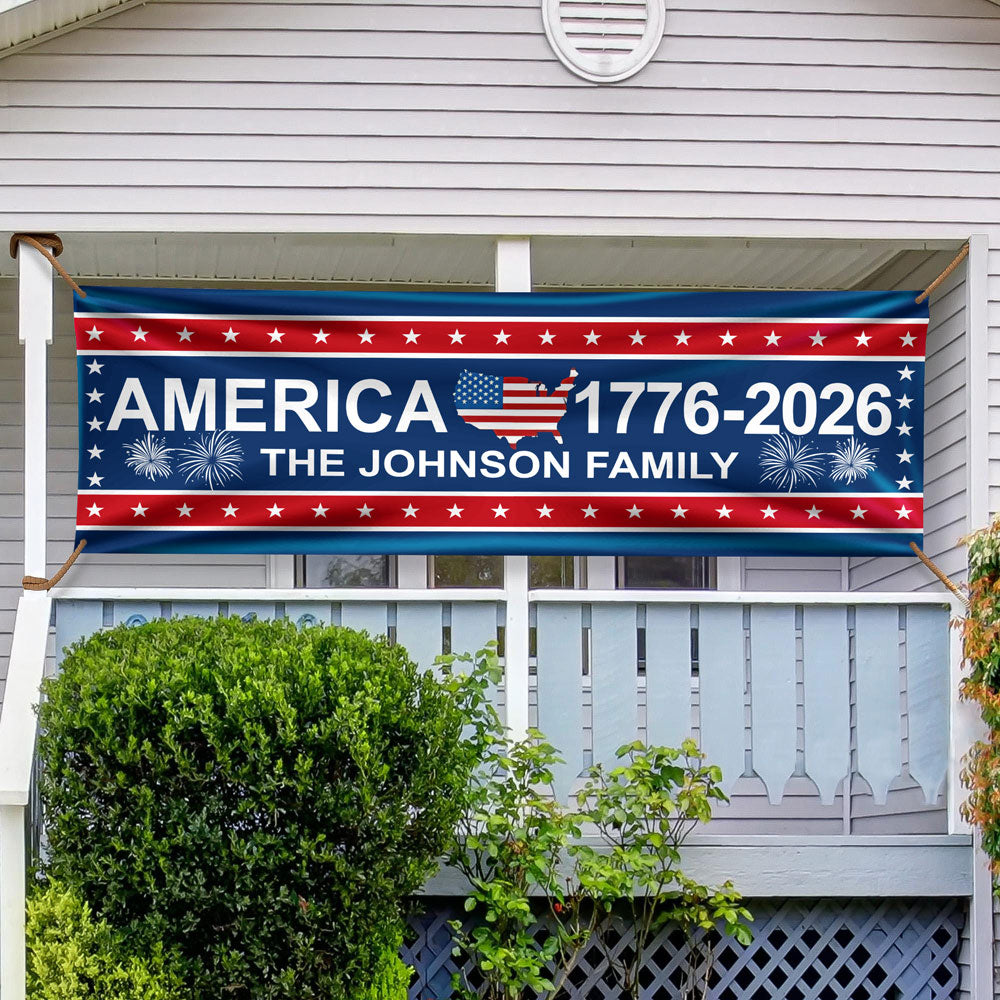 America 1776-2026 USA 250 Years Birthday Freedom American Map Patriotic Banner HA75 898782