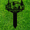 Custom Name Deer Forest Personalized Garden Stake HA75 920030