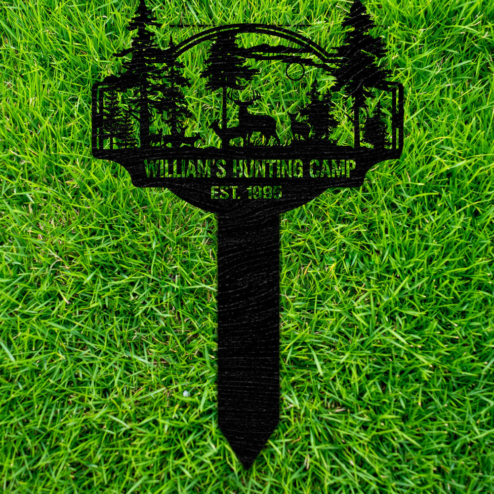 Custom Name Deer Forest Personalized Garden Stake HA75 920030