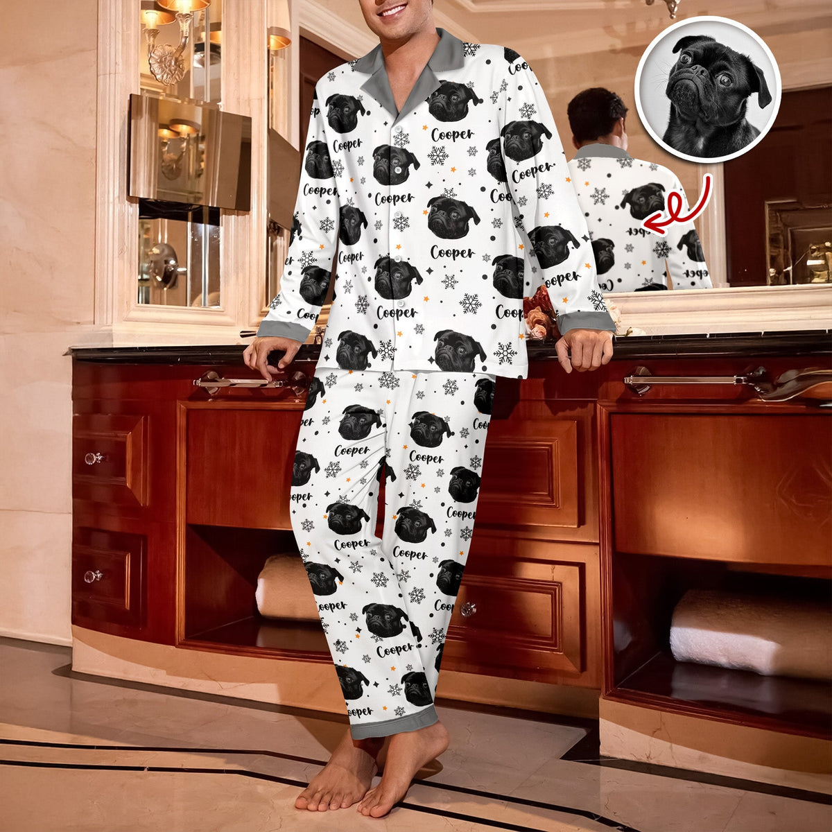 Custom Photo Dog Cat Christmas Pajamas For Pet Lovers TH10 894377