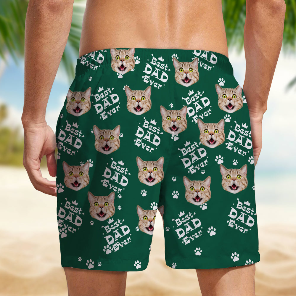 Custom Photo Best Dad Ever Family Man's Beach Short, Father's Day, Birthday Gift HO82 893972