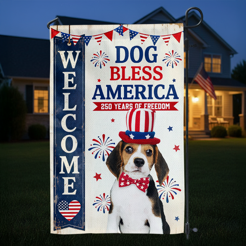 My Dog Celebrate 250 Years of Freedom America Custom Photo Garden Flag Funny Gift Decor CH07 910328