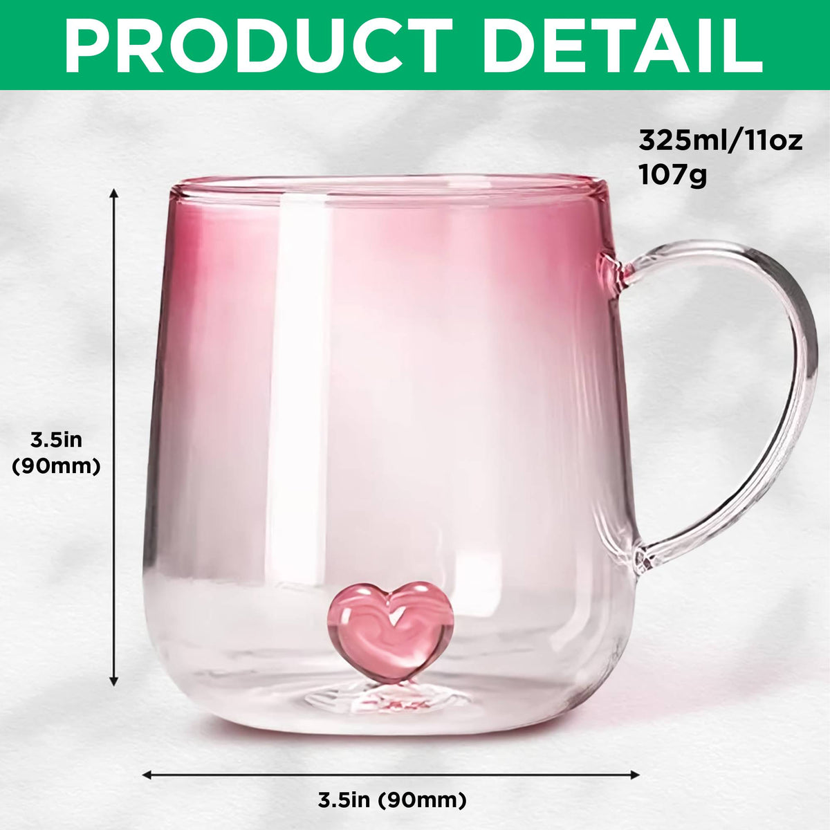Personalized Hold My Hand Hold My Heart Family Pink Gradient Glass Mug - Gift For Grandma, Mom, Mother's Day HO82 901764