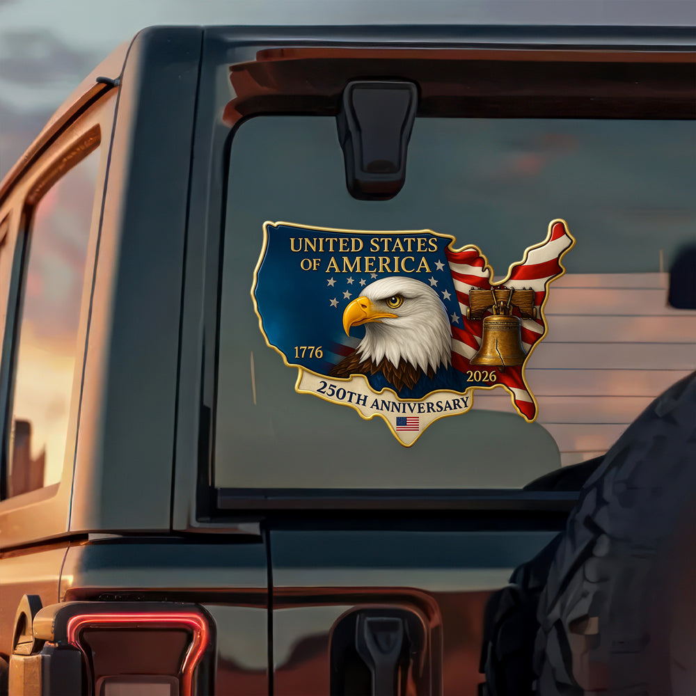 United States 250th Anniversary Patriotic Car Window Decal Sticker HA75 898516