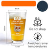 Custom Funny Face Dog Cat - Dad, You’re My Favorite Human Beer Glass HA75 892420