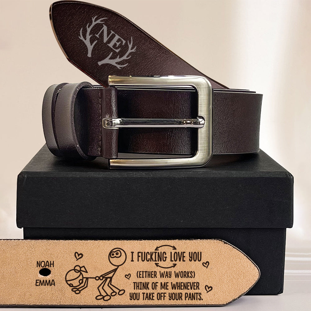 Custom Couple Name I F*cking Love You Funny Belt Naughty Valentine Gift CH07 910100
