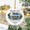 Custom Photo First Christmas At New Home Ceramic Ornament LM32 895599