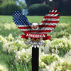 Custom Family Name America Eagle Garden Stake TH10 898059