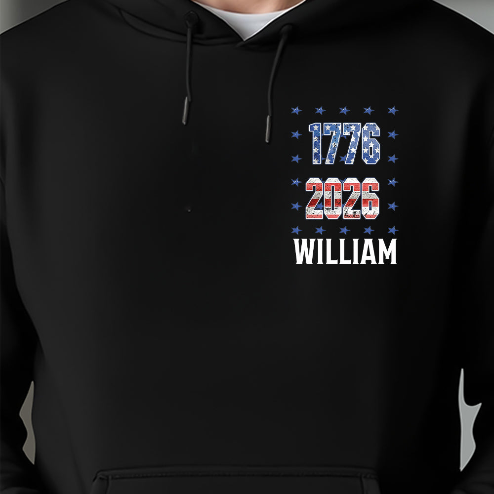 Custom Name America 250th 1776-2026 Back & Front Dark Shirt TH10 169063