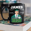 Custom Photo Congrats Class Of 2026 Magazine Graduation Gift Black Mug LM32 899367