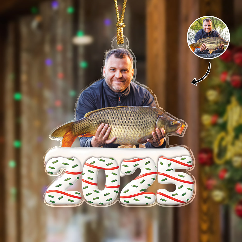 Custom Photo Acrylic Ornament Personalized Christmas Gifts For Fishing Lovers HA75 897866