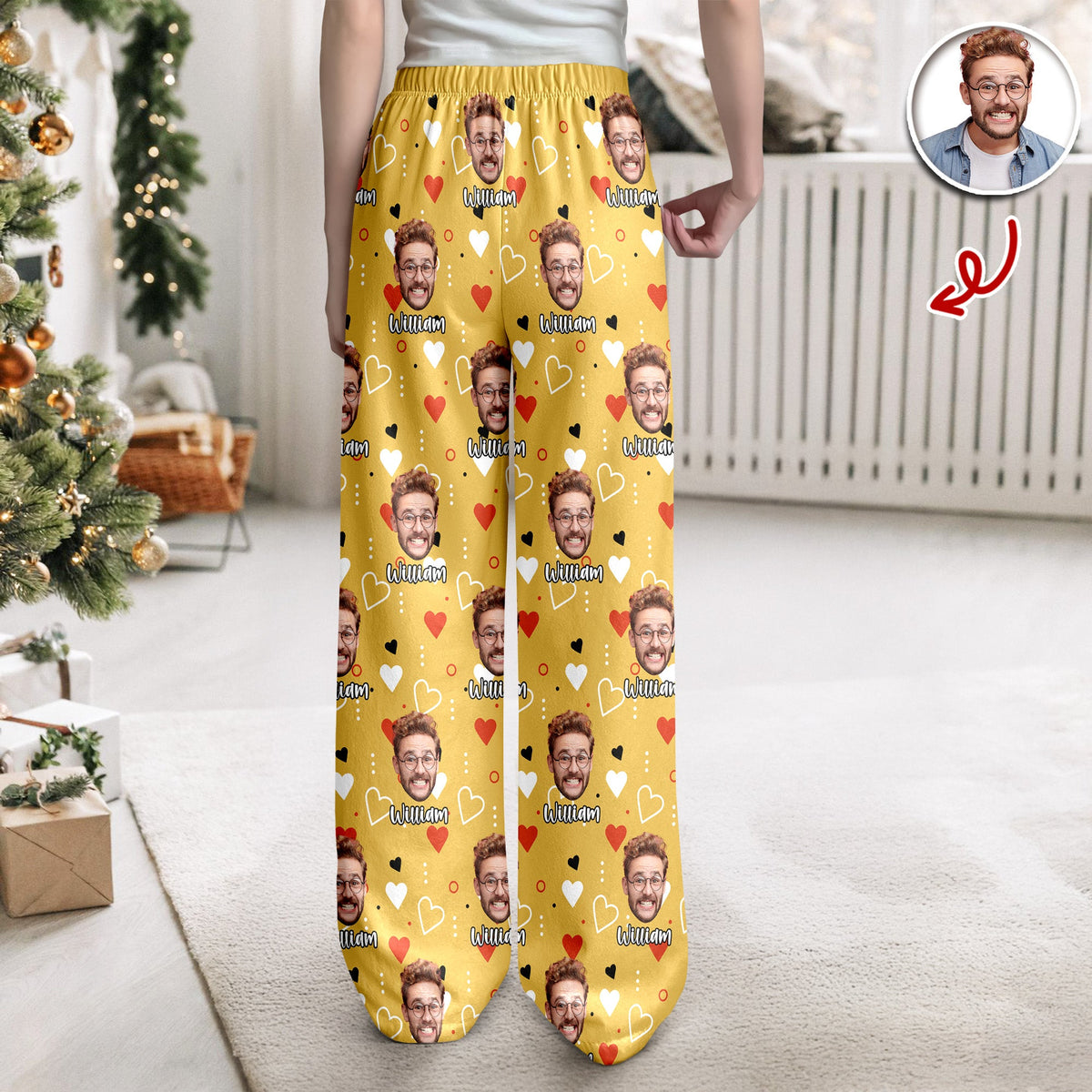 Custom Face Sweatpants Couple Gift, Valentine's Day Gift HA75 898402