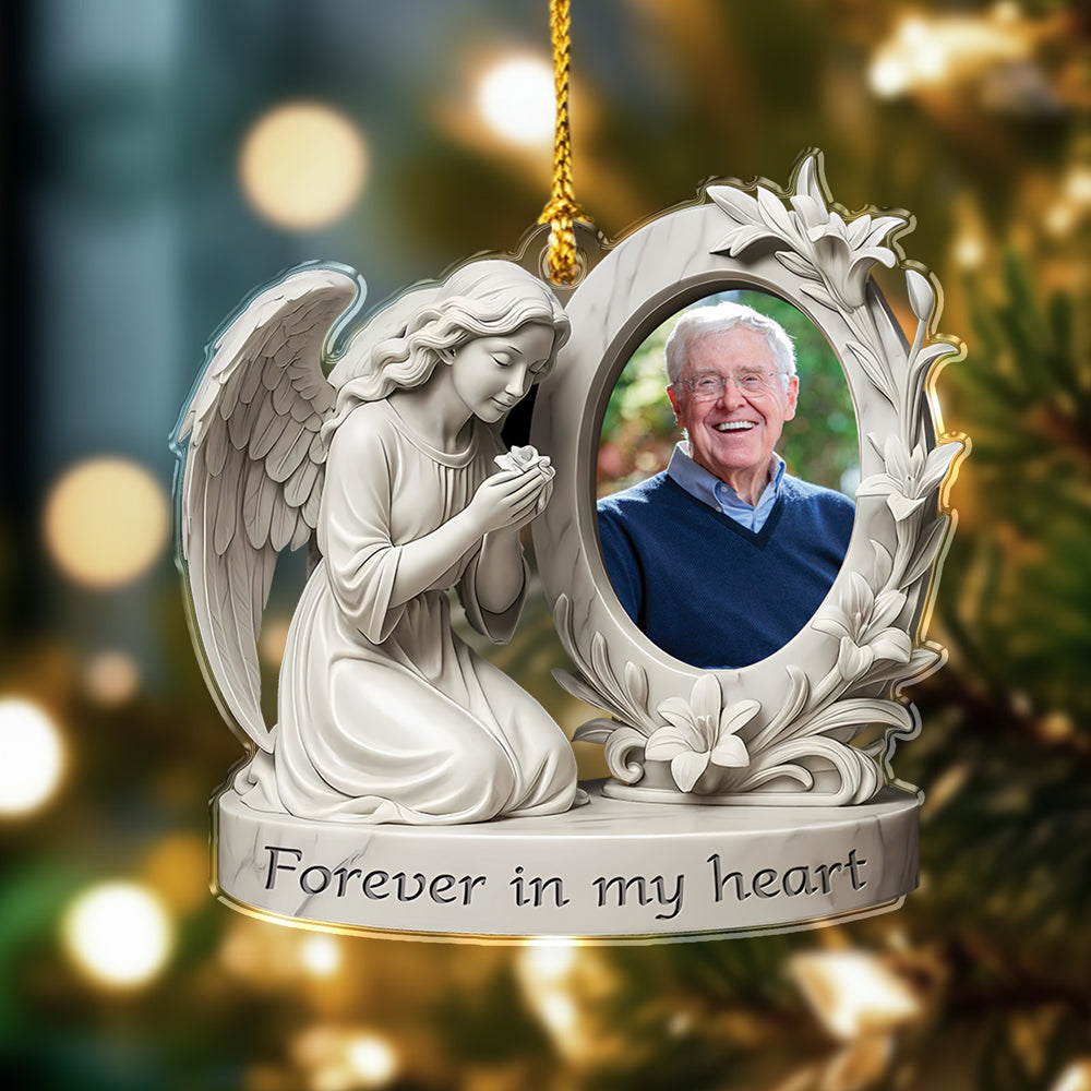 Custom Photo Forever In My Heart Memorial Acrylic Ornament HA75 897870