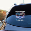 250 Years of Freedom With Eagle Car Window Decal Sticker TH10 898357