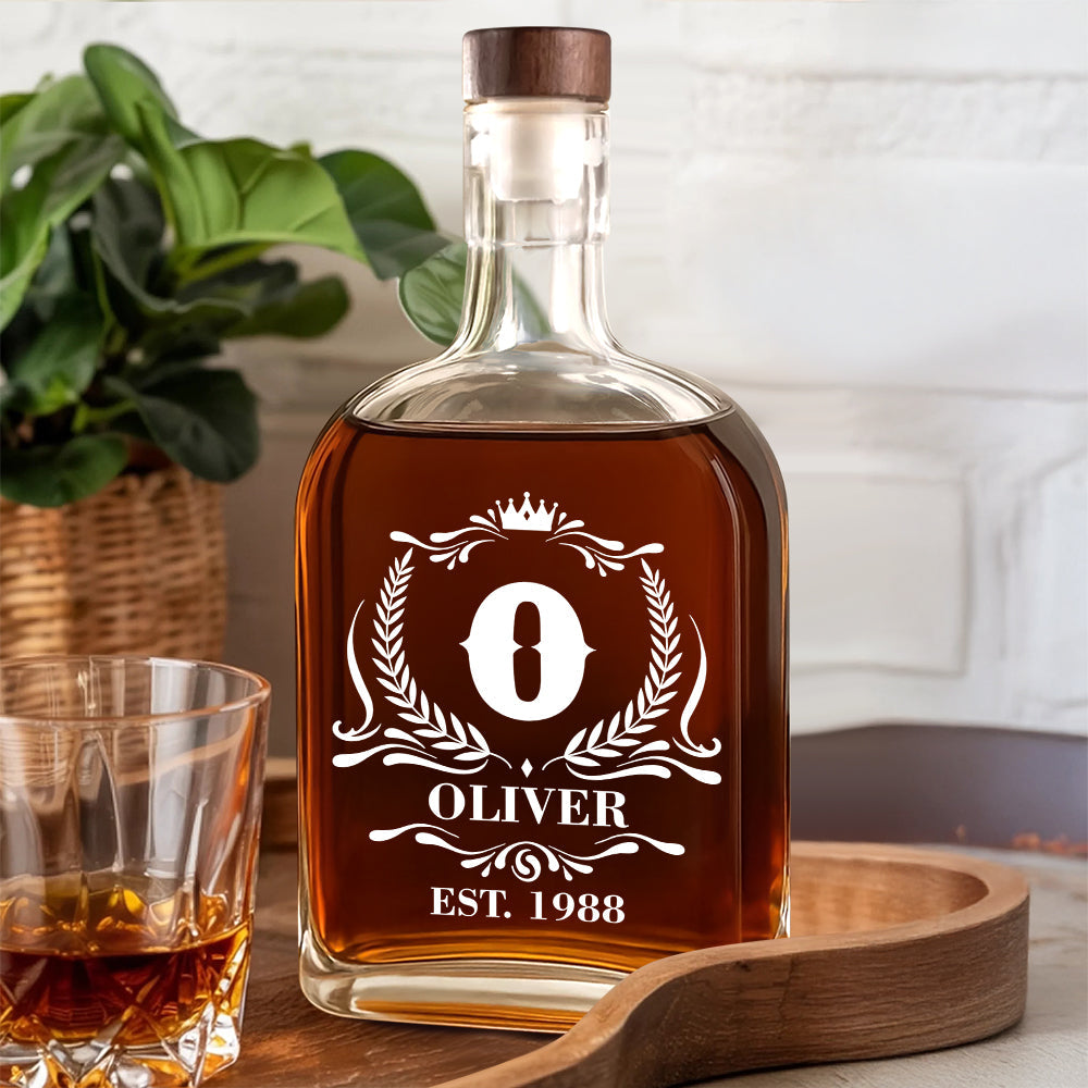Custom Name Whiskey Bottle Gift For Dad, Husband CH07 896018