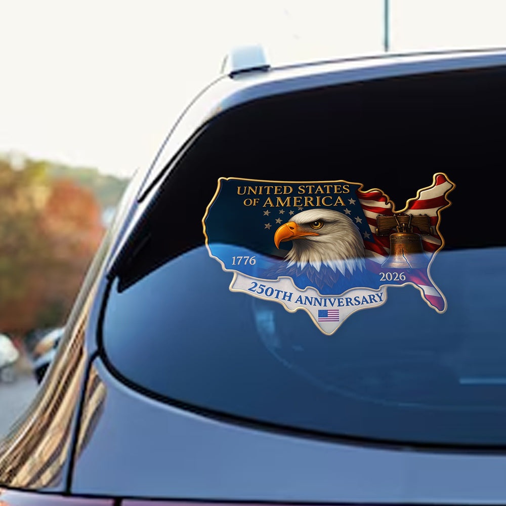 United States 250th Anniversary Patriotic Car Window Decal Sticker HA75 898516
