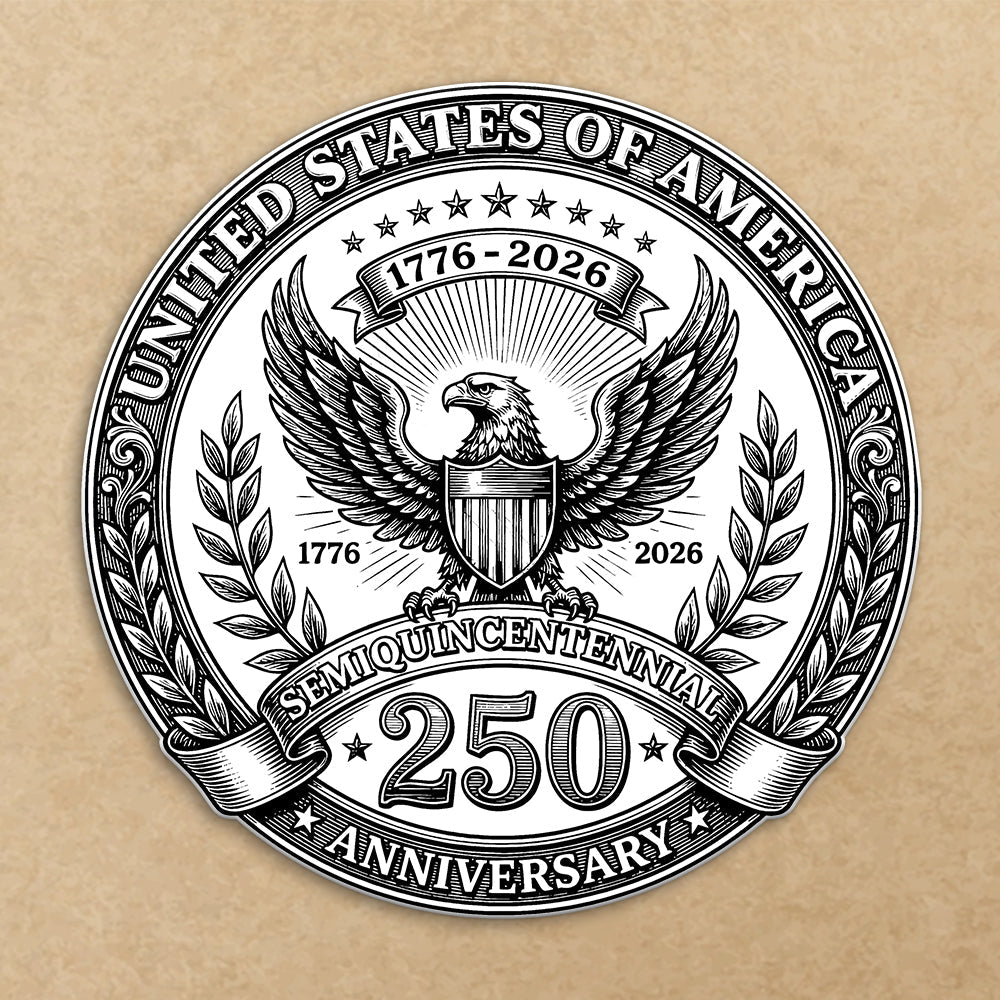 America 250 Years 1776-2026 Semiquincentennial Eagle Roll Sticker HA75 920676